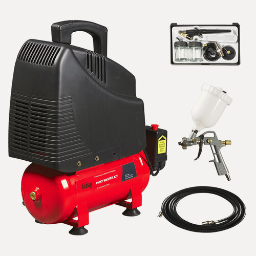 Изображение товара Компрессор безмасляный Мастер окраски с набором пневмоинструмента (PAINT MASTER KIT) + 3 (OL 195/6 + 3 предмета)