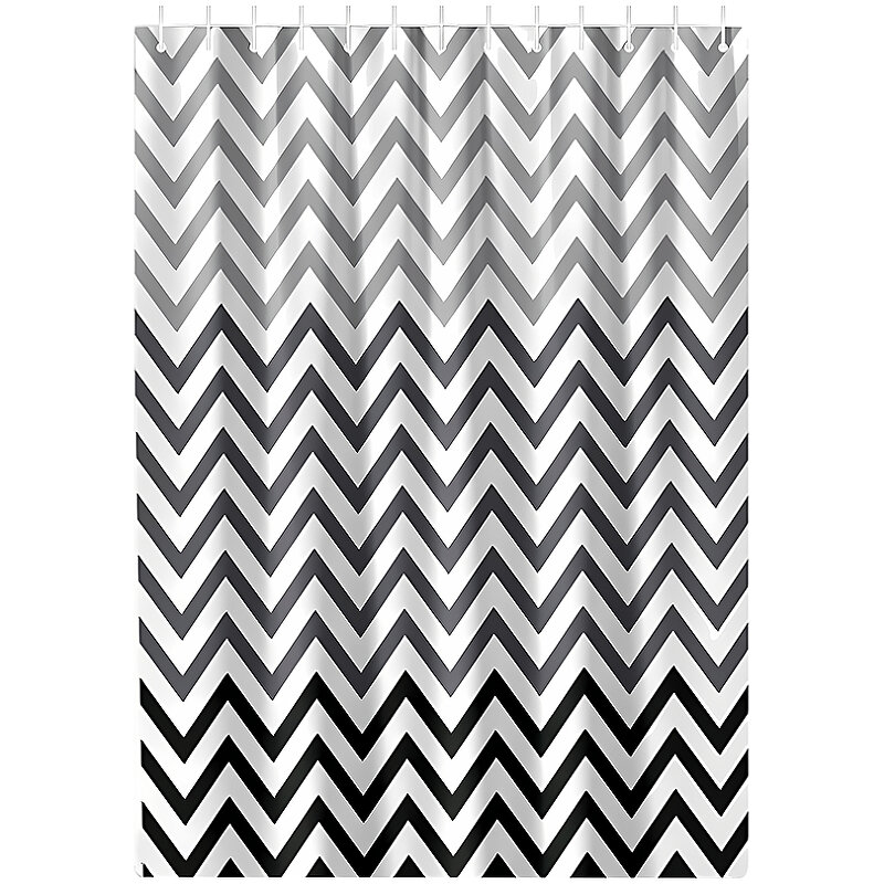 Штора для ванной Haiba HB75005 с узором 180x180см белая с водоотталкивающей пропиткой