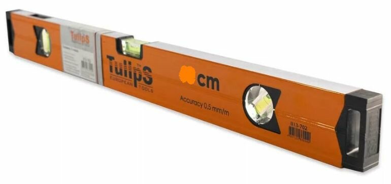фото Уровень строительный Tulips tools, 3 глазка, магнит, 150 см II13-706