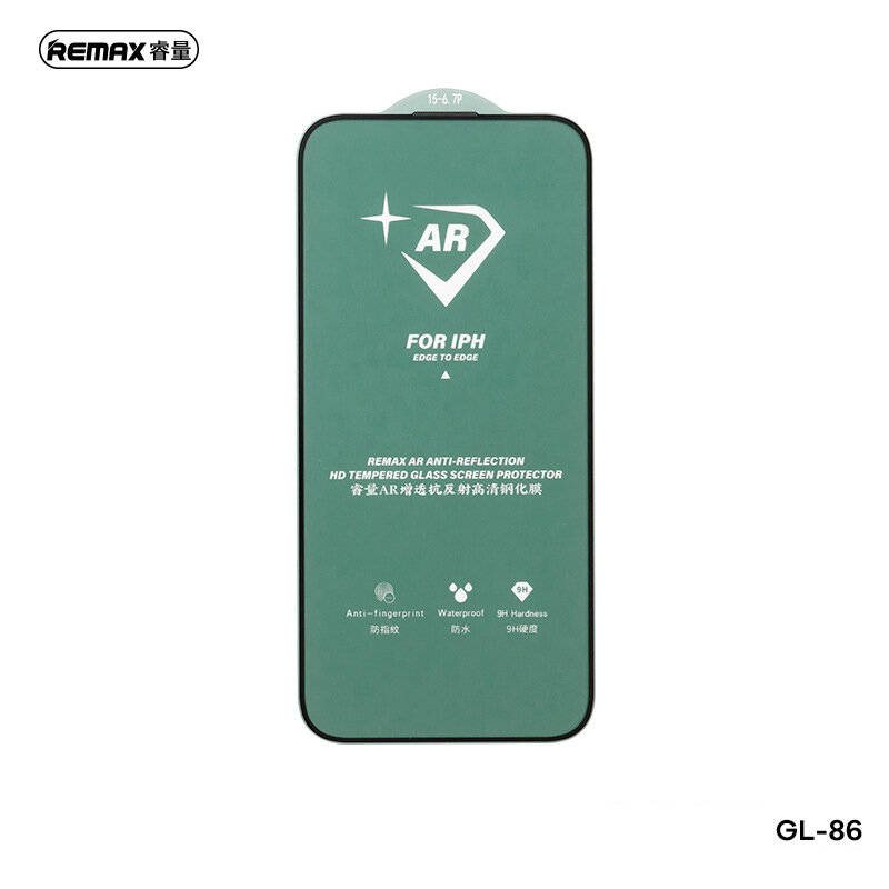 Антибликовое защитное стекло c олеофобным покрытием Remax для iPhone 15 Pro Max, GL-86 — фото 1