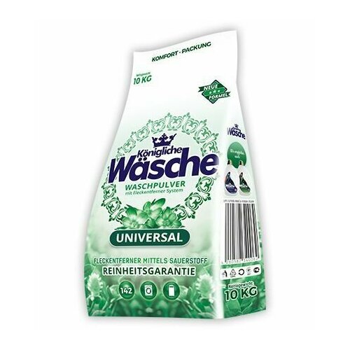 Konigliche Wasche Uniwersal - стиральный порошок 10 кг. 142 стирки Германия