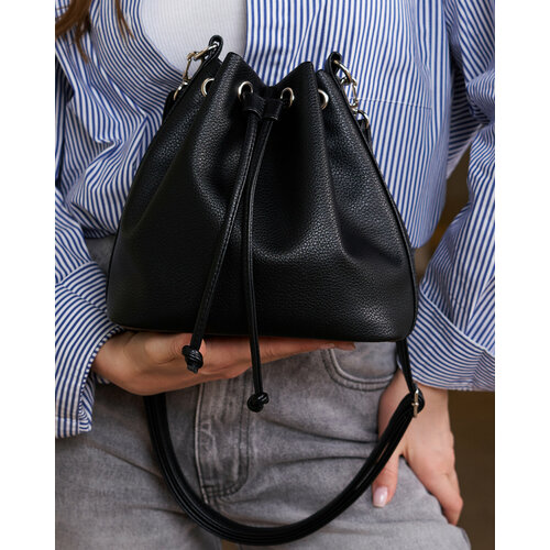 Сумка кросс-боди FABRIZIO CLUB фактура зернистая черный 2600₽