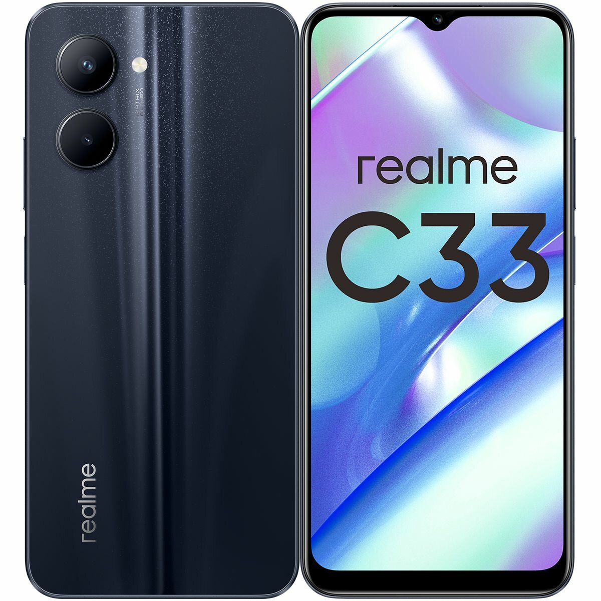 Смартфон realme C33 3/32 ГБ RMX3624, Черный