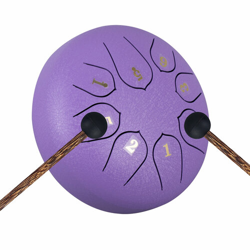 Глюкофон барабан Zani 8 тонов 15 см лавандовый 2016₽