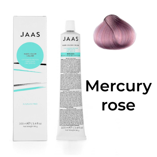 фото Крем - краска для волос профессиональная jaas mercury rose микстон розовый пастельный, 100 мл