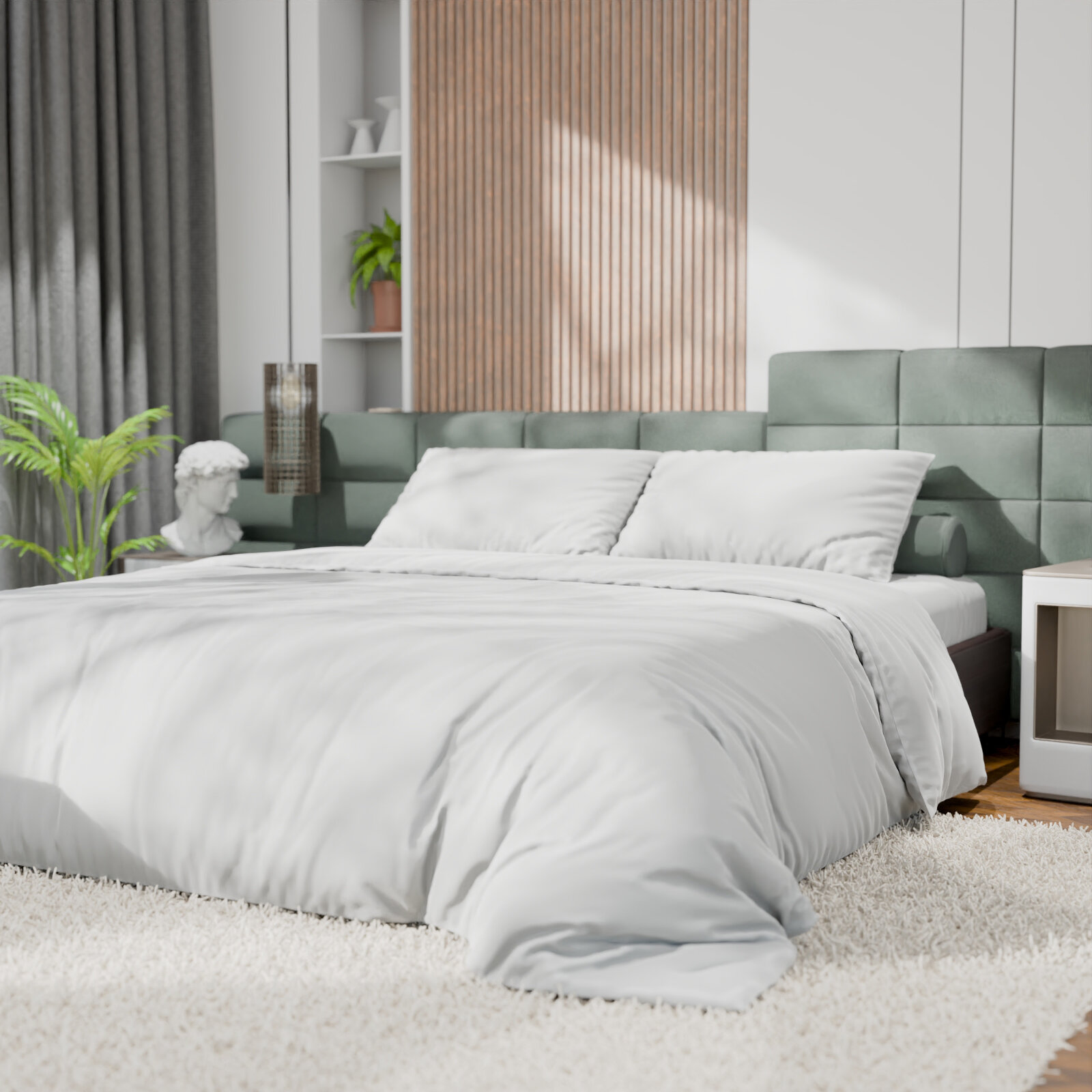 Постельное бельё Этель Евро Tencel 200*220см, 230*245см, 50*70см-2шт, цвет белый, 10655061