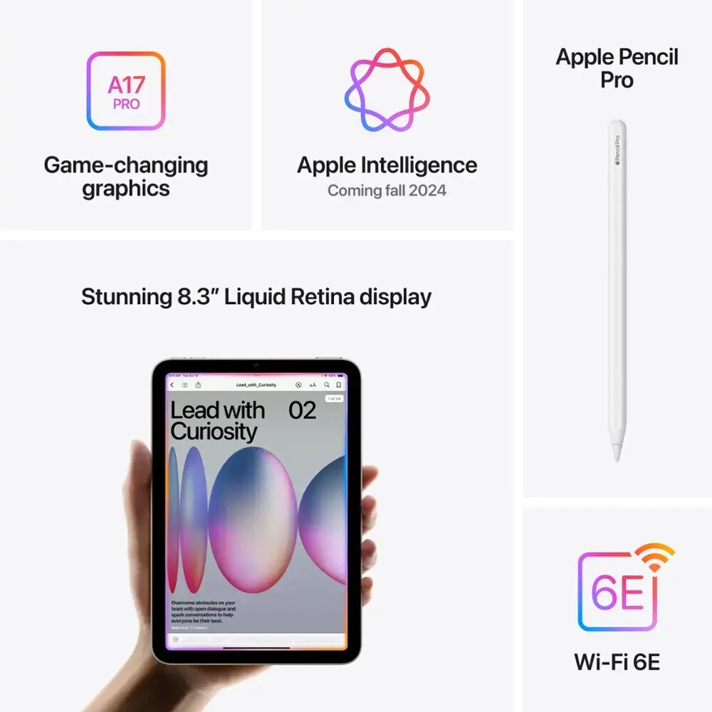 Apple iPad mini (2024) (A17 Pro) 128Gb Wi-Fi Синий (Blue) — фото 1