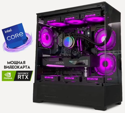 Изображение товара Пк для работы и учебы (системный блок) Core 14400ff 5.1ГГц/ 32Gb DDR4/RTX4070 12gb/ 512Gb+1Тb SSD/750W /Win 10 pro