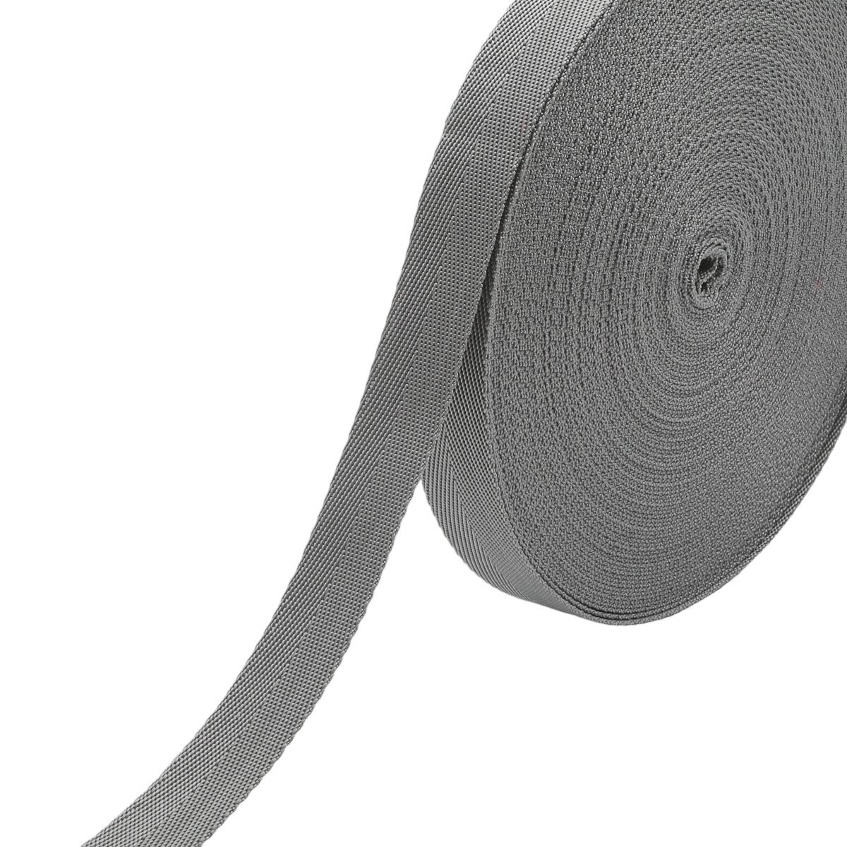 Стропа ременная 25 мм, 25 м, 15,1 г/м, рис. 9356, Красная лента (33 серый) — фото 1