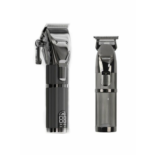 Машинка для стрижки Madeshow M5F с триммером для бороды M6 Gun Metal 15990₽