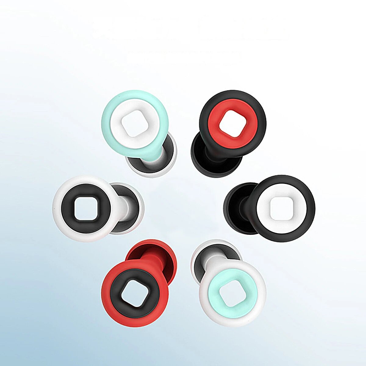 Картинки Новый силиконовый набор беруш для сна, беруши для плавания, принадлежности для шумоподавления, звукоизоляционные беруши с шумоподавлением, Черный