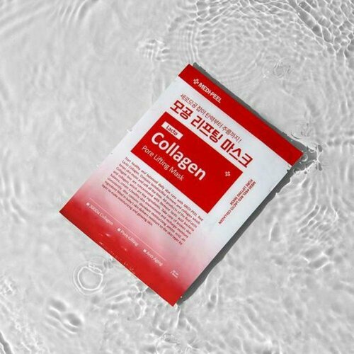 фото Medipeel тканевая лифтинг-маска для сужения пор с коллагеном red lacto collagen pore lifting mask 5 шт. medi-peel