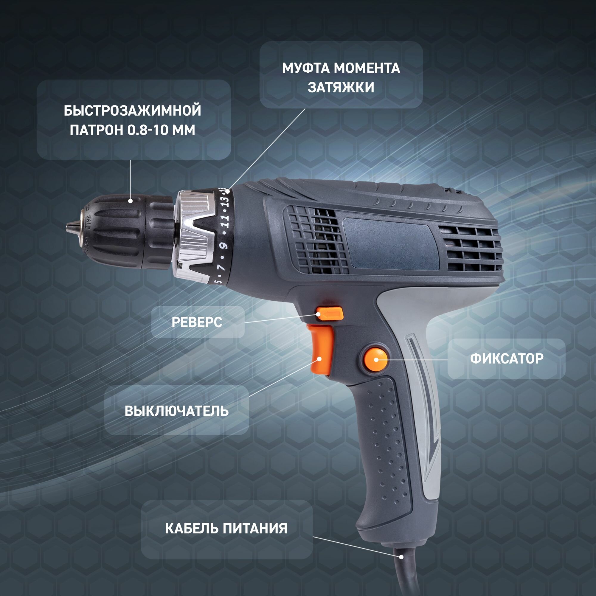 Сетевая дрель-шуруповерт CSR 400 — фото 1