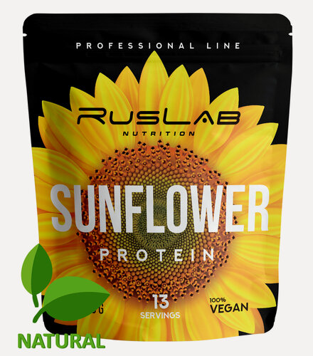 Изображение товара SUNFLOWER PROTEIN-протеин подсолнечный (416гр), натуральный вкус