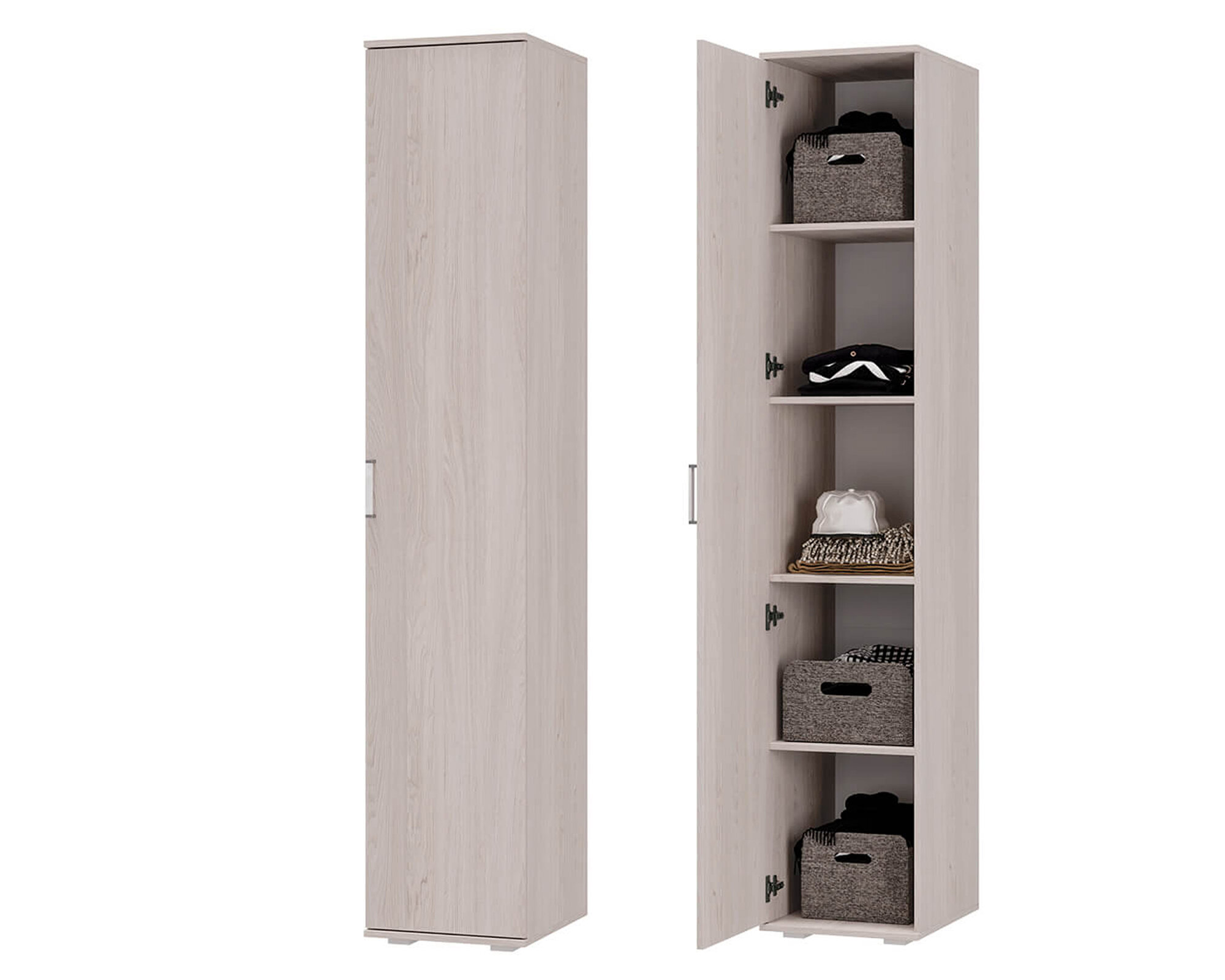 Пенал Белла (ш400х2120х470) цвет Ясень белый от фабрики БТС