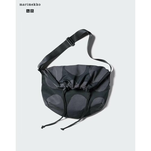 Сумка Uniqlo фактура матовая черный серый 4800₽