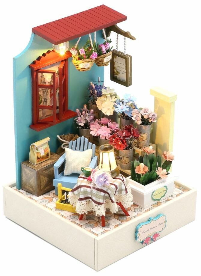Румбокс интерьерный конструктор MiniHouse Цветочный на углу