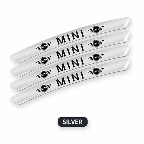 4 шт наклейки на обод ступицы колеса автомобиля украшения для BMW Mini Cooper Countryman Clubman R55 R56 R60 F54 JCW F55 аксессуары For Mini-silver-4pcs 261₽