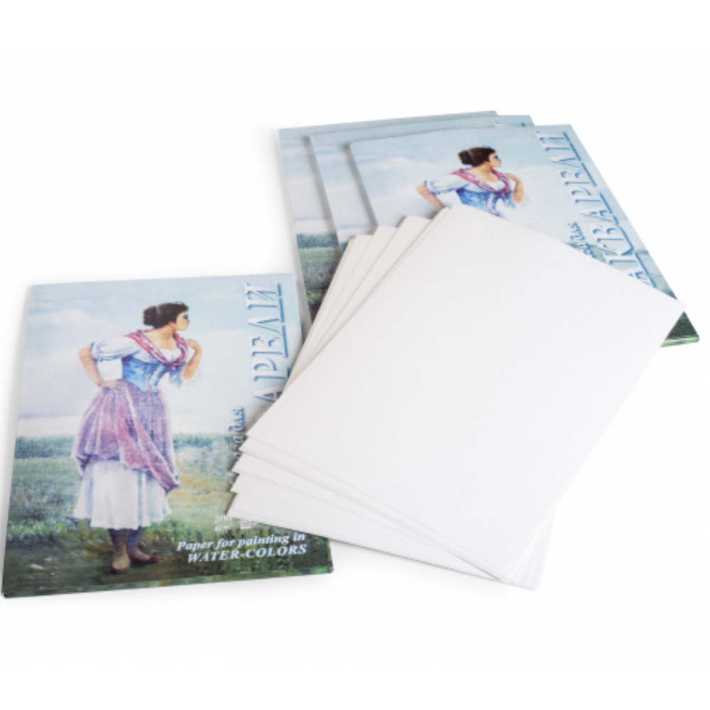 Папка для акварели "Рыбачка" 20 листов, формат А4, плотность 200г/м2 — фото 1