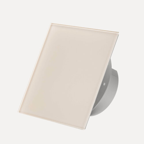 Изображение товара Вытяжной тонкий вентилятор SlimVent МV 100, стекло квадрат бежевый глянцевый