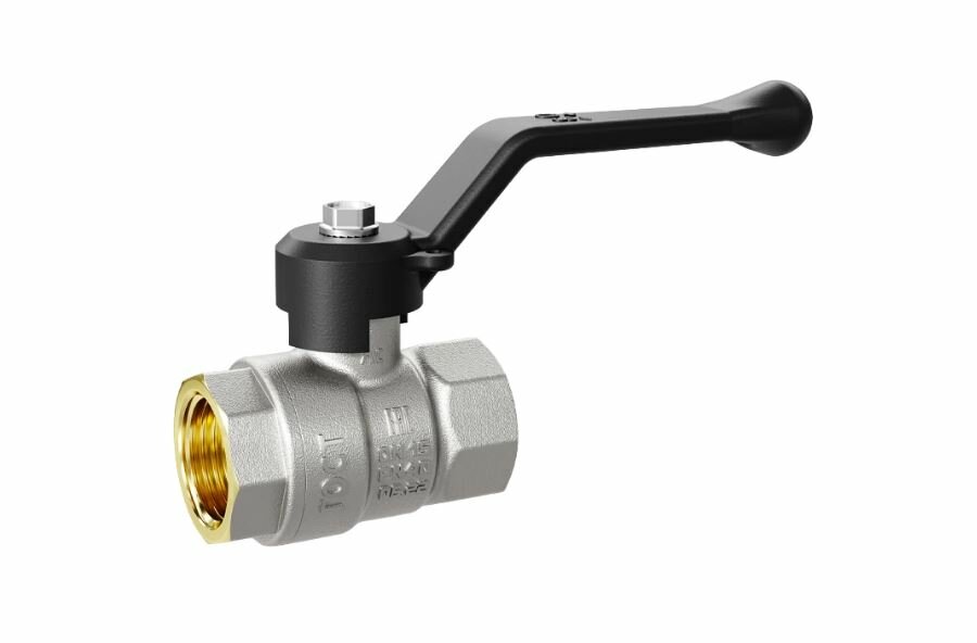 Кран шар 1 1/4" ВВ ручка никель LD 47.301.32