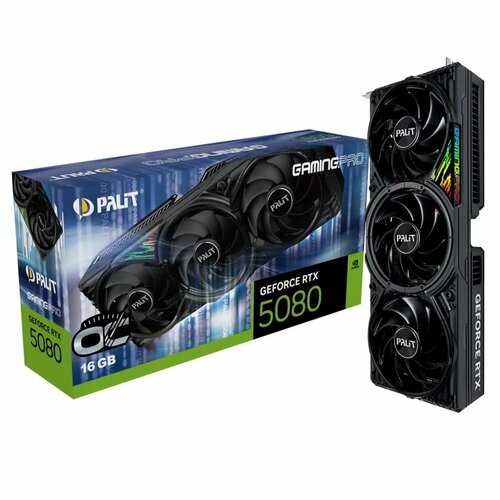 Видеокарта Palit GeForce RTX 5080 GamePro OC 16GB NE75080S19T2-GB2031A 156110₽