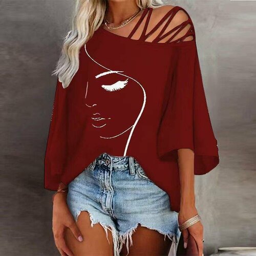 фото Футболка, 1 шт., размер s, wine red no brand