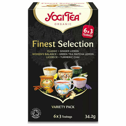 фото Чай в пакетиках yogi tea finest selection ассорти бестселлеров, 18 пакетиков