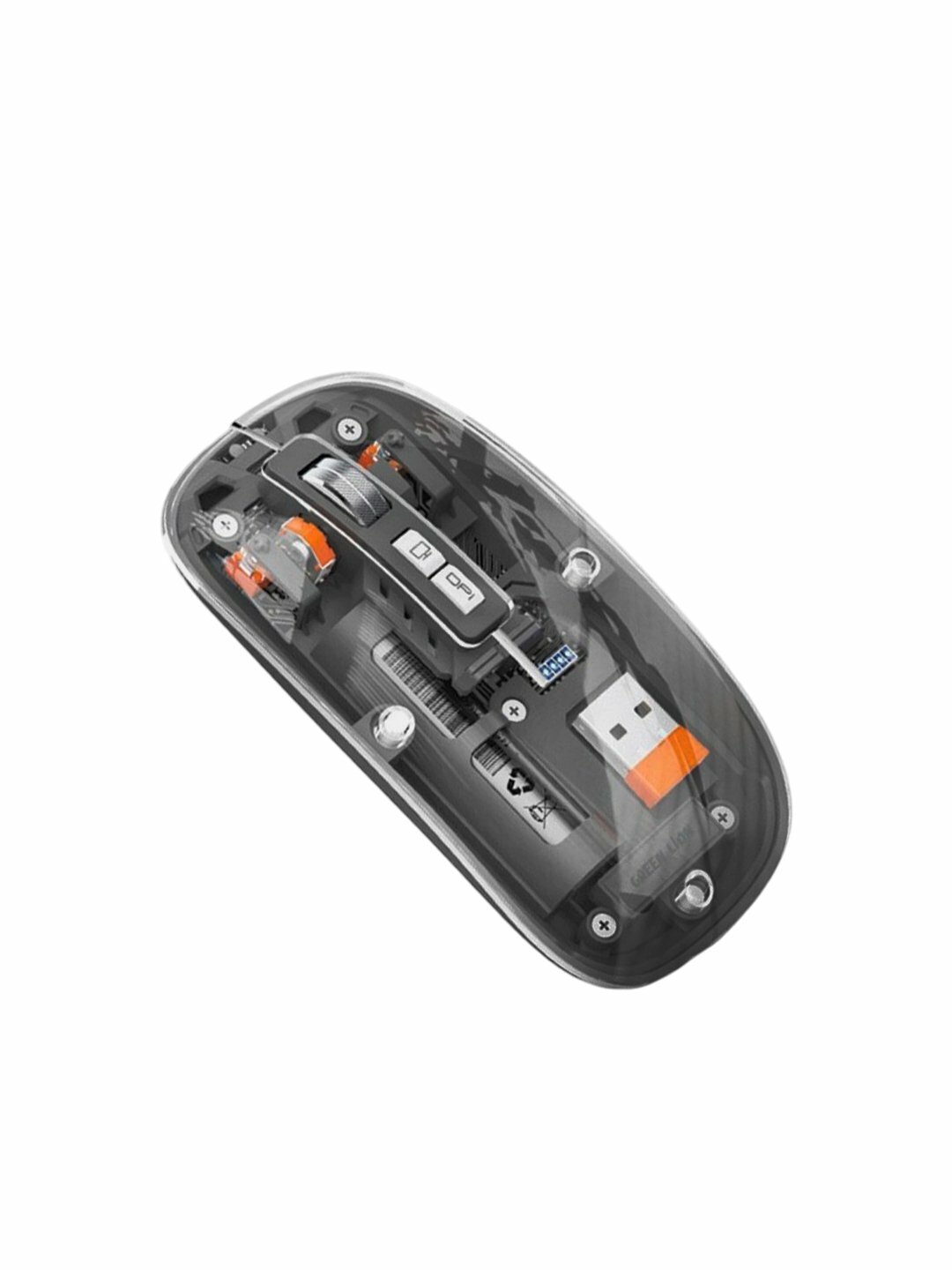 Беспроводная мышь Transparent Mouse 2, 1600/2400 DPI — фото 1