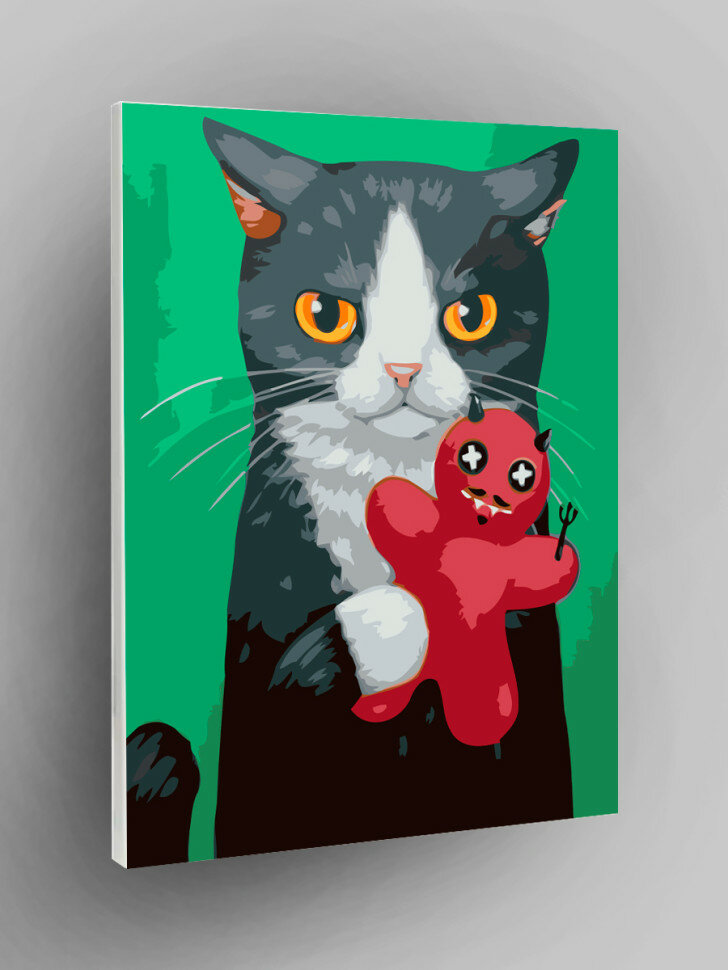 Картина по номерам "Котик-колдун"