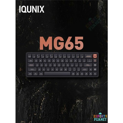 Клавиатура IQUNIX MG65 с карликовым валом, 2.4g/Bluetooth/Wired, совместима с Win Mac, офисная игровая тонкая, черная
