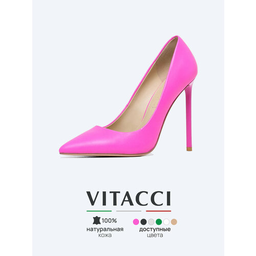 фото Туфли лодочки vitacci, размер 35, фуксия