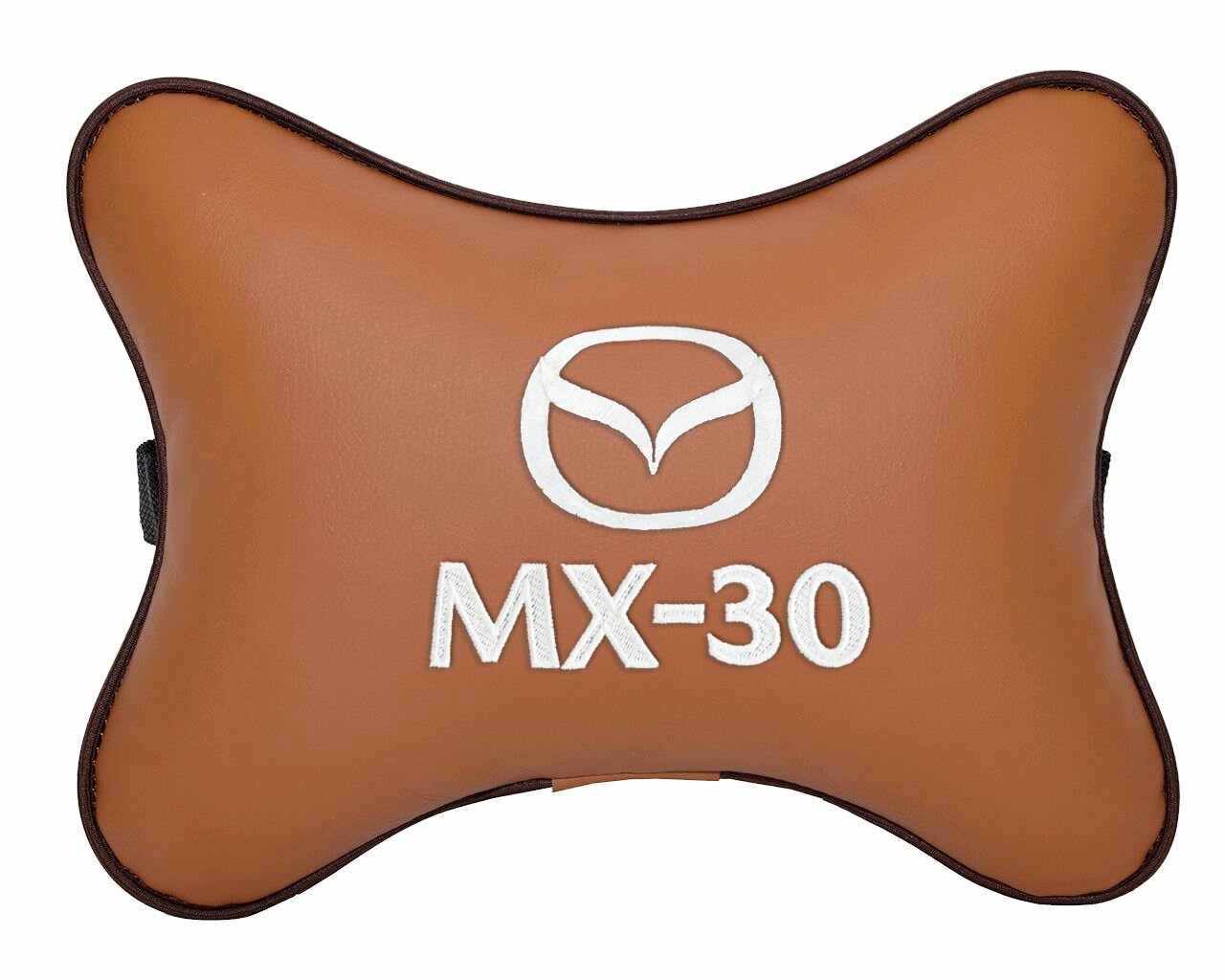 Подушка автомобильная на подголовник рыжая экокожа MAZDA MX-30