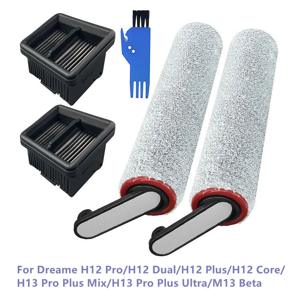 Комплект роликовой щетки и HEPA-фильтров для Dreame H13 Pro Plus Mix/H13 Pro Plus Ultra, Черный
