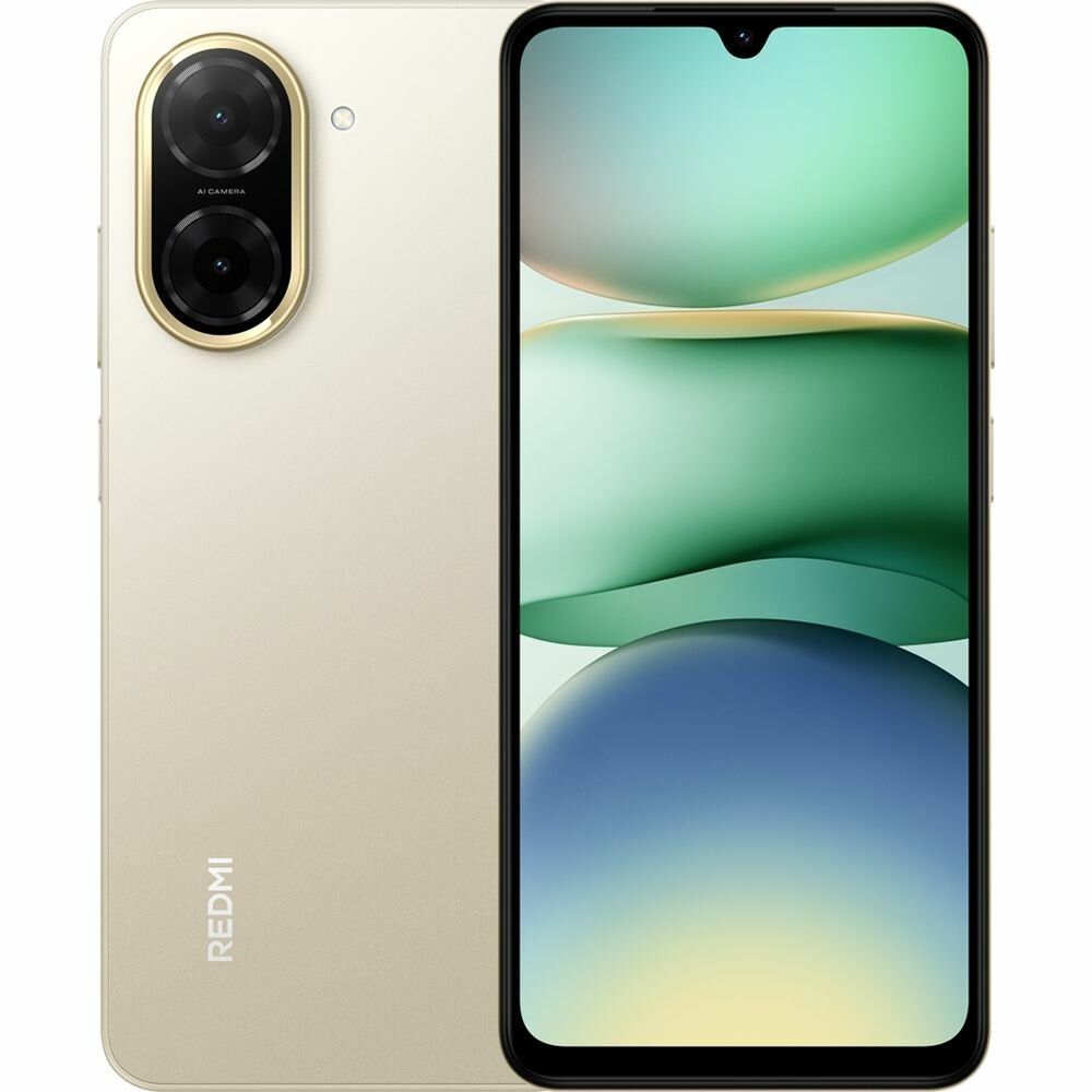 Смартфон Xiaomi Redmi A5, Android 15 Go, 3GB/64 GB, 6.88", 2 SIM, 3G/4G, Sandy Gold