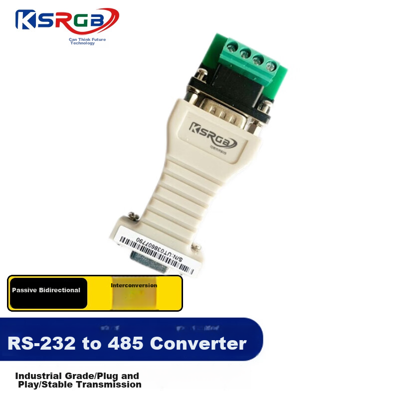 Kesai Future RS232 to RS485 Converter, Engineering-Grade Serial Communication Protocol Converter, 485 to 232 Bidirectional Passive Conversion, KS-D