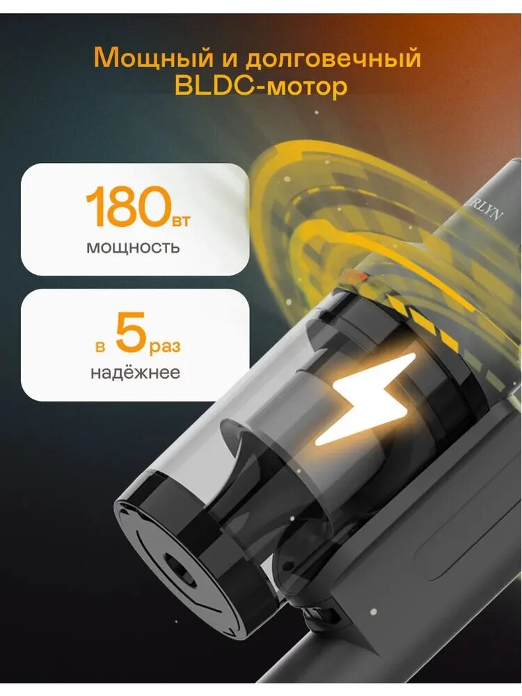 Вертикальный пылесос со станцией самоочистки GARLYN MDC-1000. Беспроводной. 3 режима работы. — фото 1
