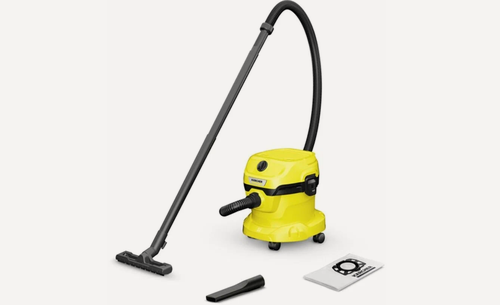 Изображение товара Пылесос Karcher WD2 Plus V12/4/18, сухая и влажная уборка, 12л, 1,8м, желтый