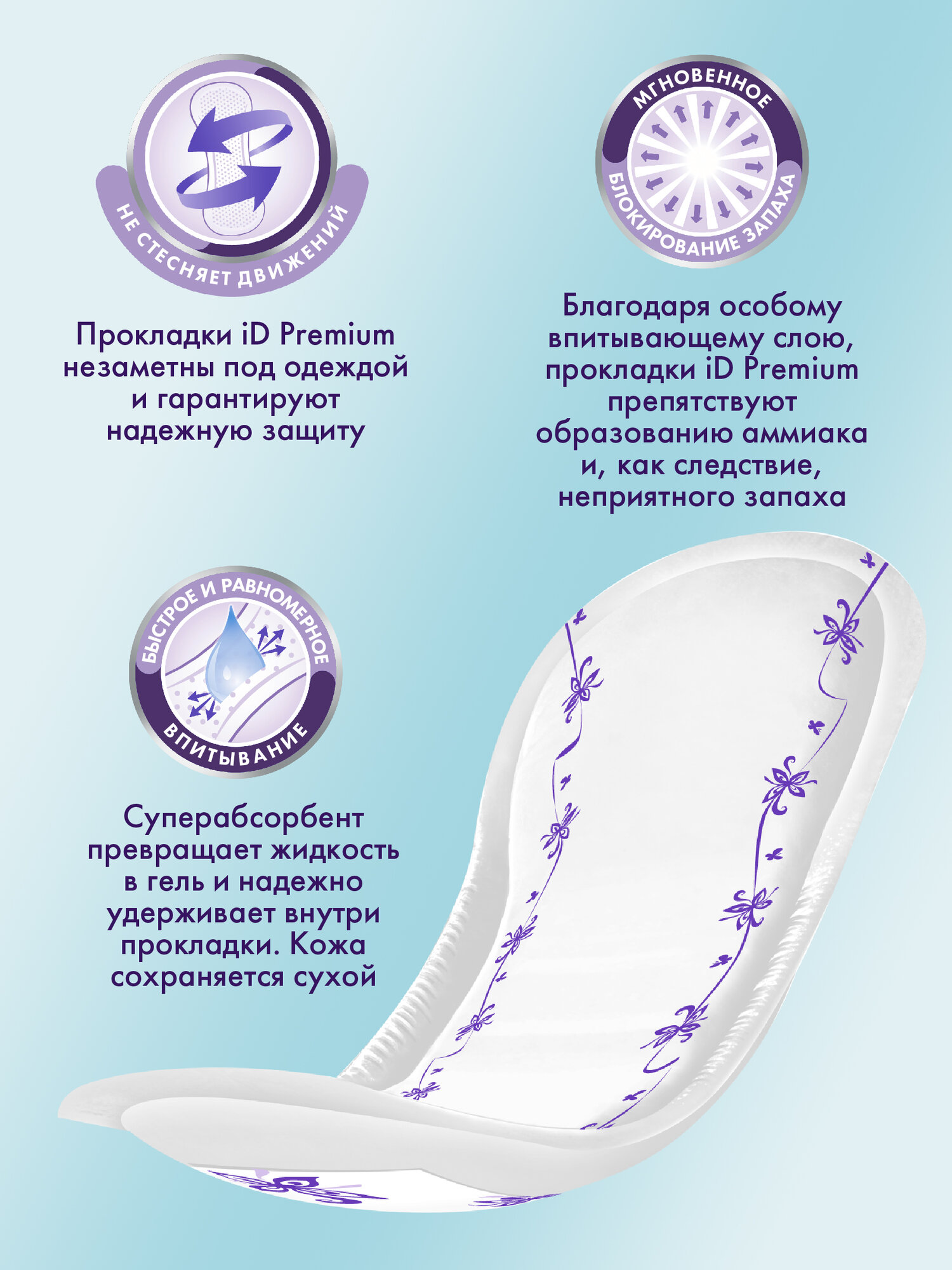Прокладки Урологические Прокладки iD Light Premium Normal, 12 шт / Урологические/ Женские