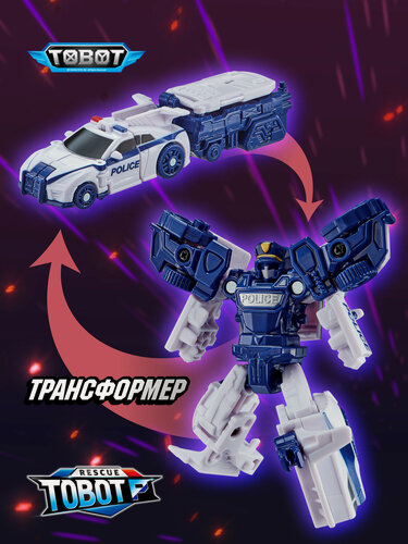 Изображение товара TOBOT Робот трансформер тобот мини P (полицейский патруль) высота 9 см, 301159
