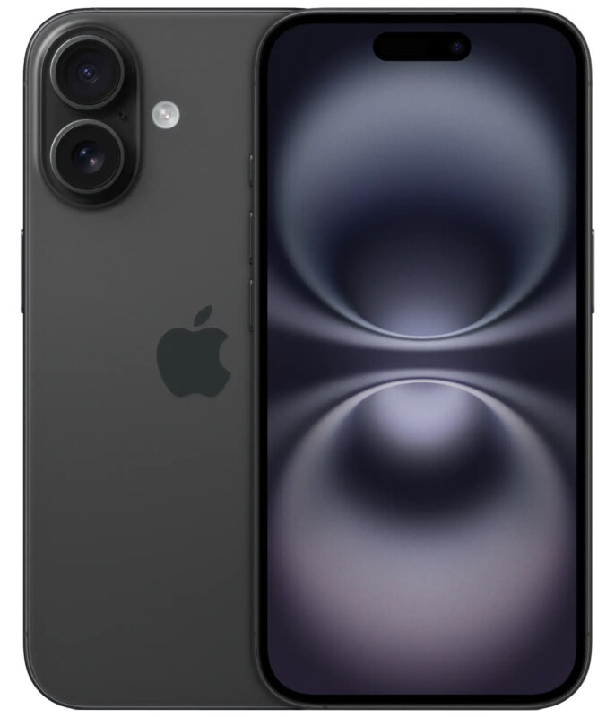 Смартфон Apple iPhone 16 128GB nano SIM + eSIM Black (черный)