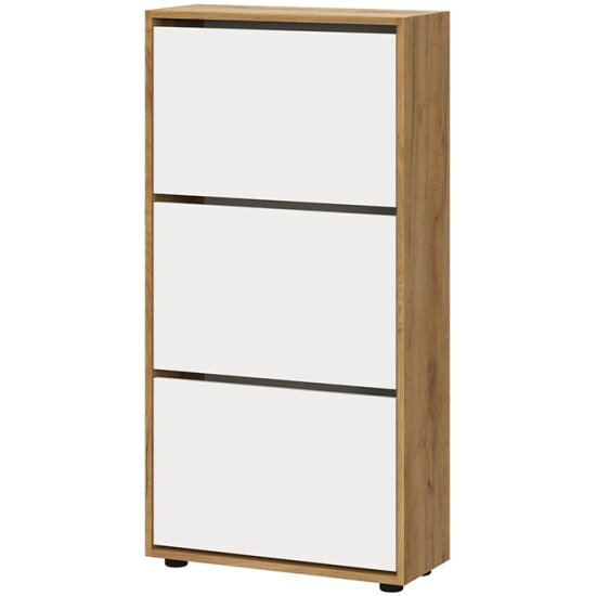 Обувница Арника Мебель об 4 Дуб золотой Белый шагрень Белый