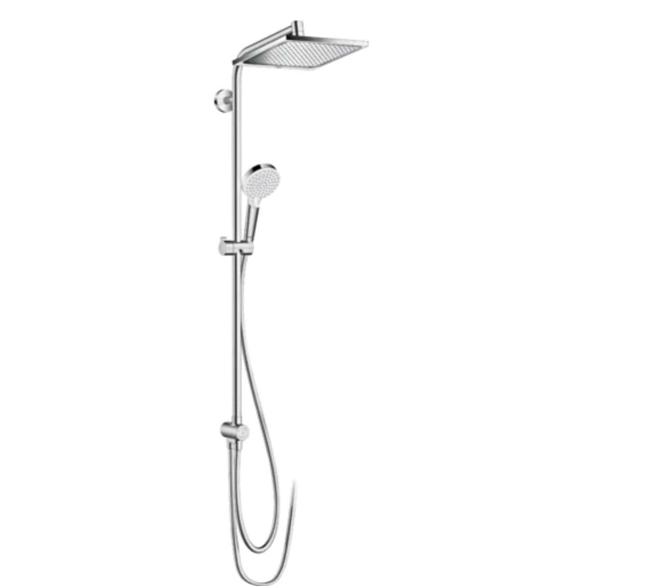Душевая система hansgrohe Crometta E 240 1jet Showerpipe Reno EcoSmart 27289000 хром