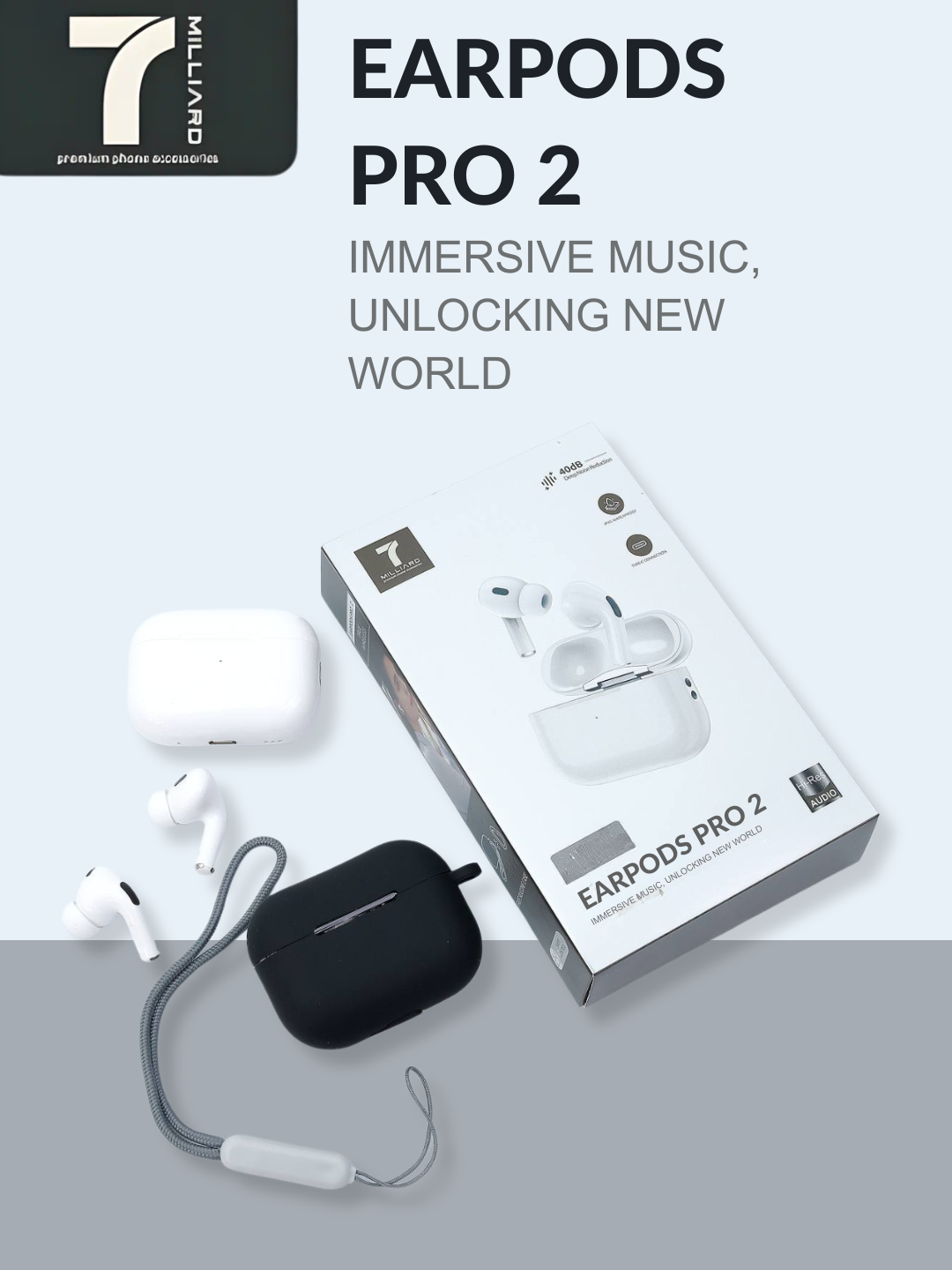 Беспроводные наушники 7 Billion original (AirPods Pro 2-Type-C), ANC, белый цвет, HI-FI музыка