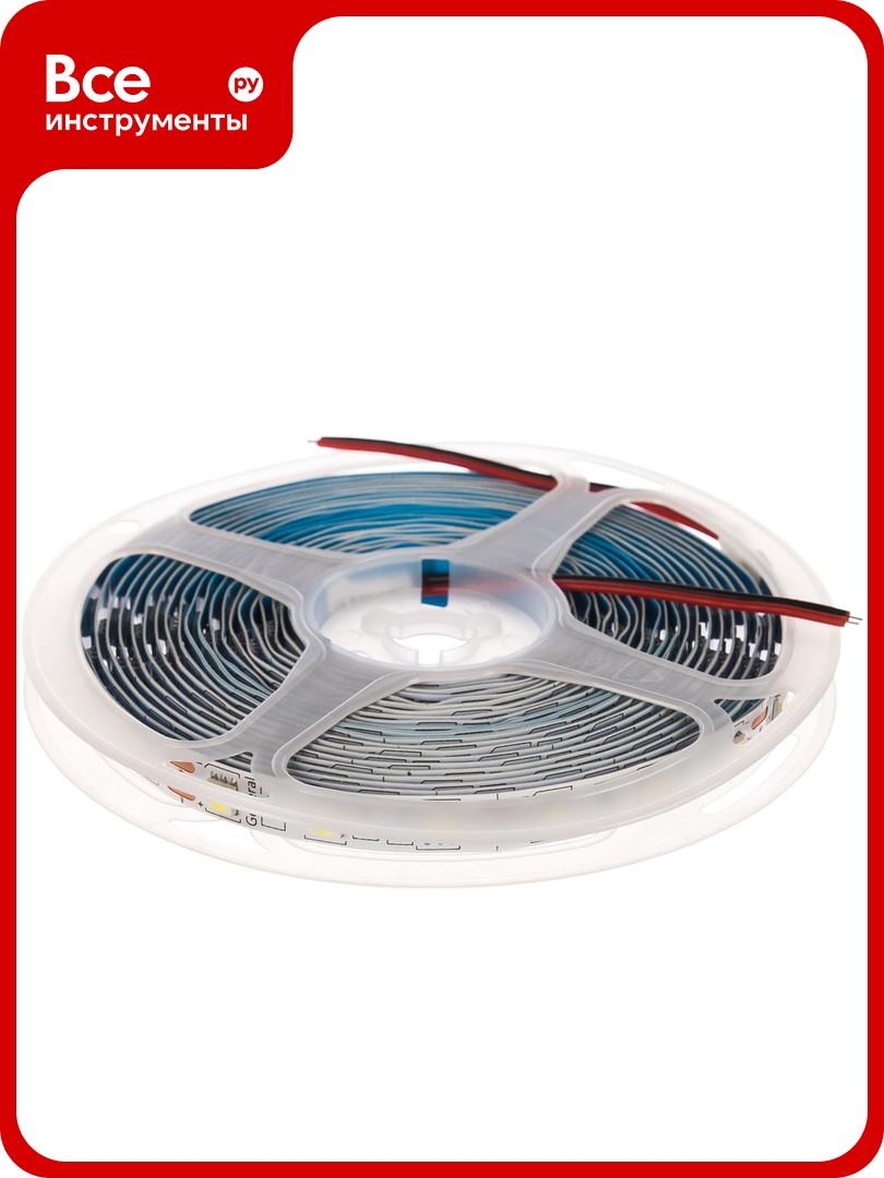 Лента светодиодная General Lighting Systems GLS-5050-60-14.4-12-IP20-6 5 метров 144Вт/м 12В SMD505010мм 60 диодов/м 12Лм/чип IP20 6500К - холодный белый 5034