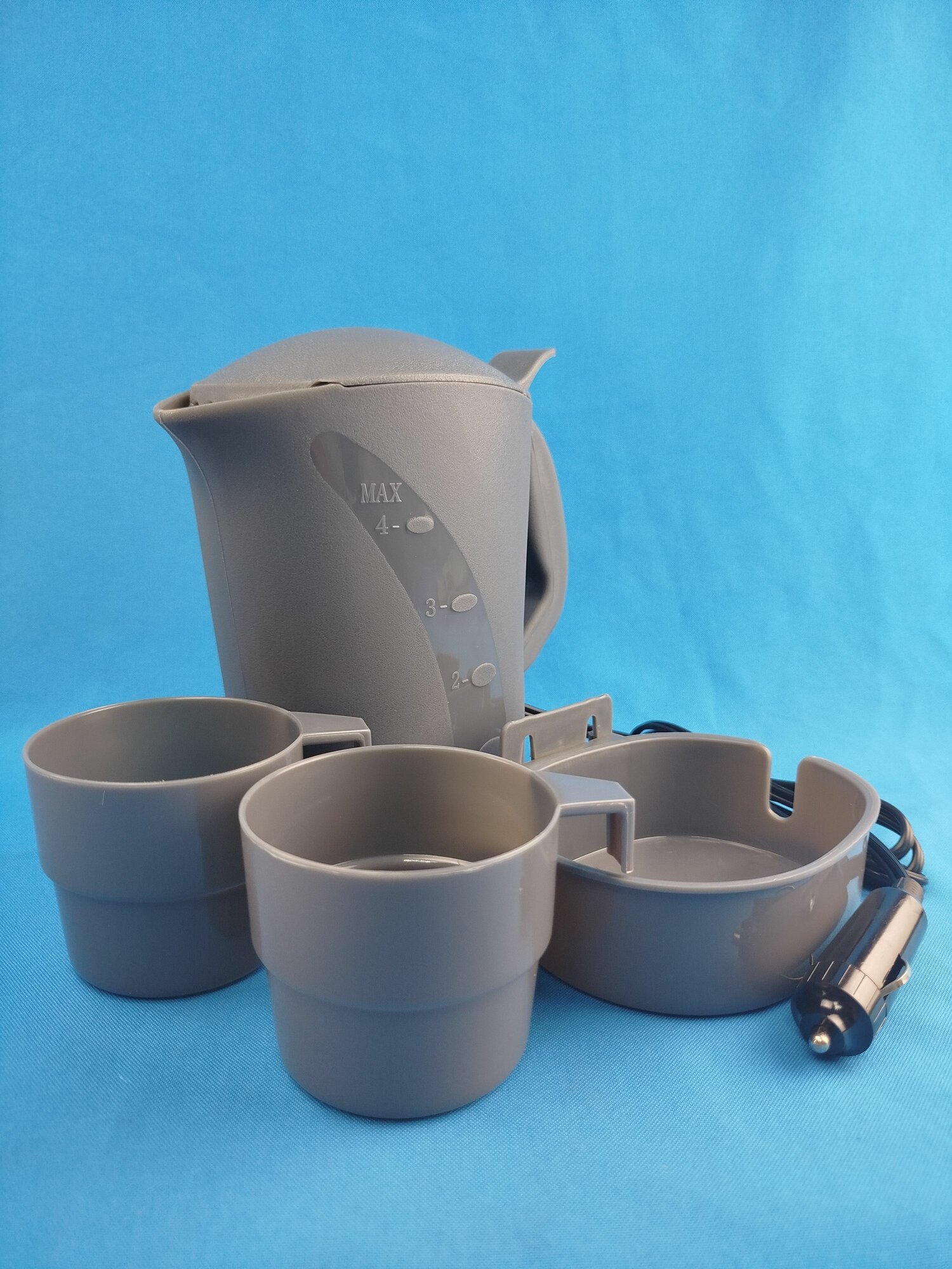 Чайник автомобильный "AIRLINE" 12В серый пластик