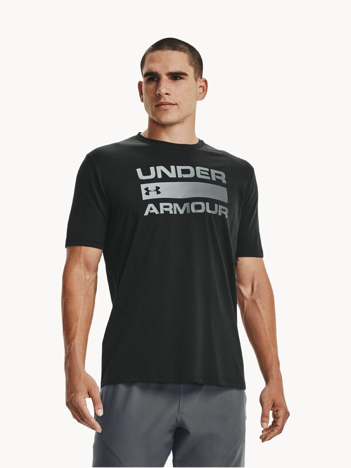 Футболка спортивная Under Armour Team Issue Wordmark SS 1 шт. размер LG черный