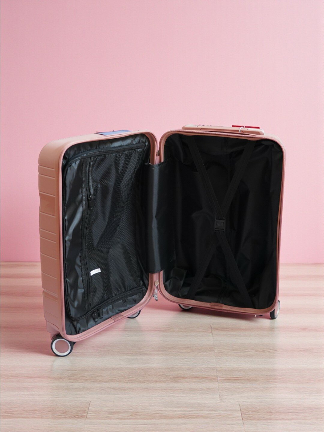 Чемодан , 45 л, размер S, черный — фото 1