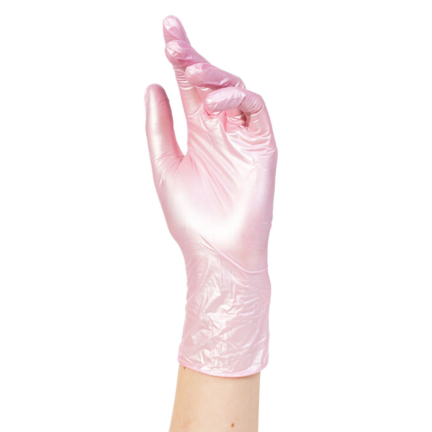 Adele, перчатки для маникюриста нитриловые (розовый перламутр, XS), 50 пар - фотография № 7