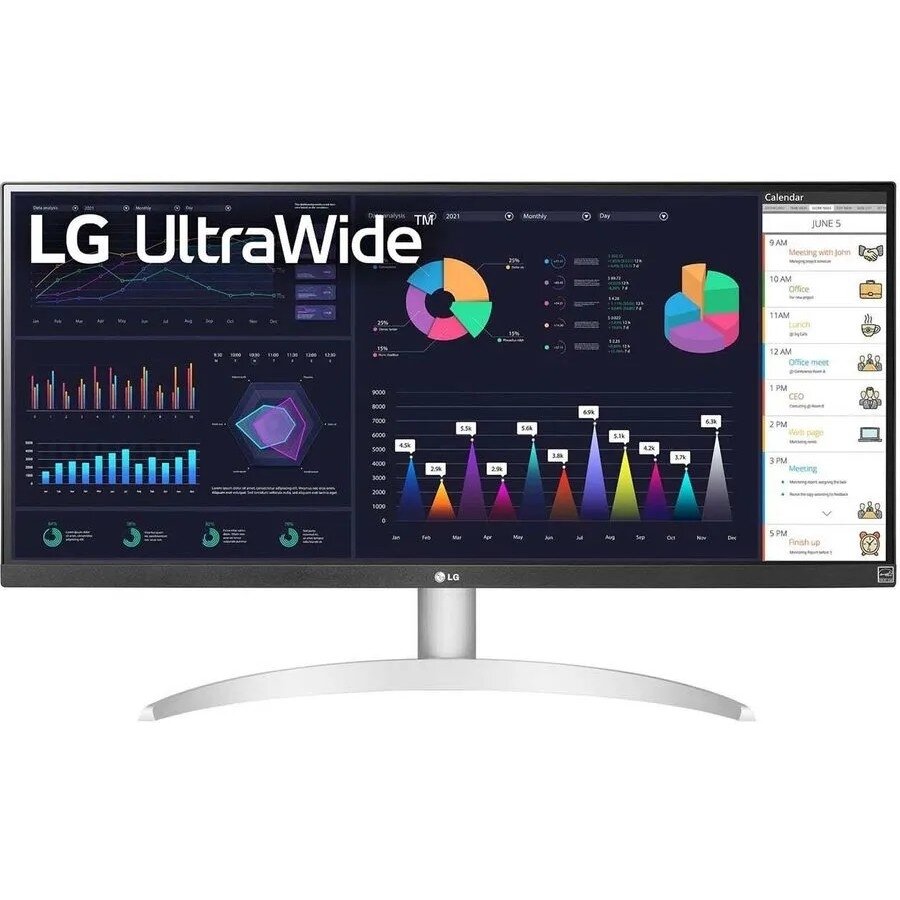 Lg LCD LG 29" 29WQ600-W UltraWide серебристый {IPS 2560x1080 100Hz 1ms 21:9 250cd 178/178 HDMI DisplayPort USB M/M} [29wq600-w. aruz]